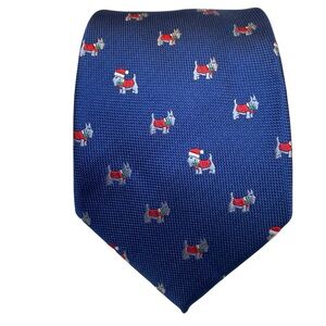 Knotty & Nice Scotty Dog Christmas Tie Scottish Terrier in Santa Hat‎ Tie
